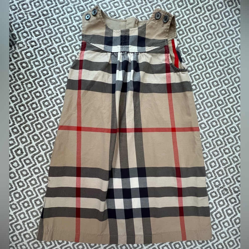 KIDS Burberry Plaid Youth Sleeveless Dress. Size 7y.